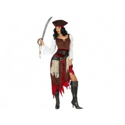 Déguisement de Femme Corsaire Pirate, Taille Xs-S