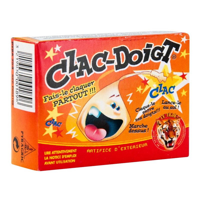Big Clac Doigt® Le Tigre® : 1 Boîte de 25 Pois - Animation enfant - Rue de  la Fête