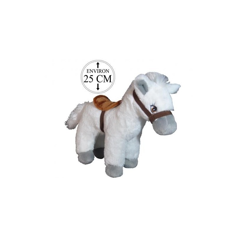 peluche cheval blanc