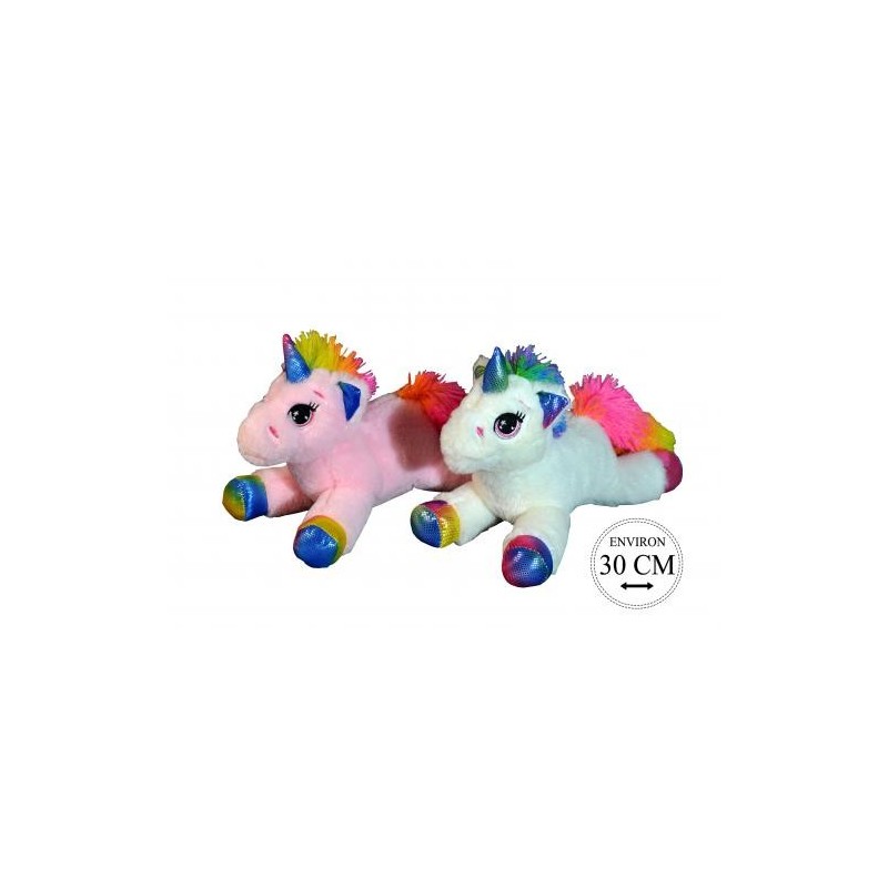 peluche licorne arc en ciel