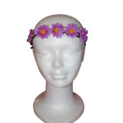 Couronne de Fleurs Elastique Violette