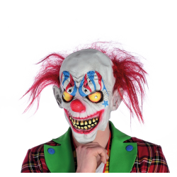 Masque Halloween Effrayant : Le Clown Chauve en Latex - déguiz-fêtes