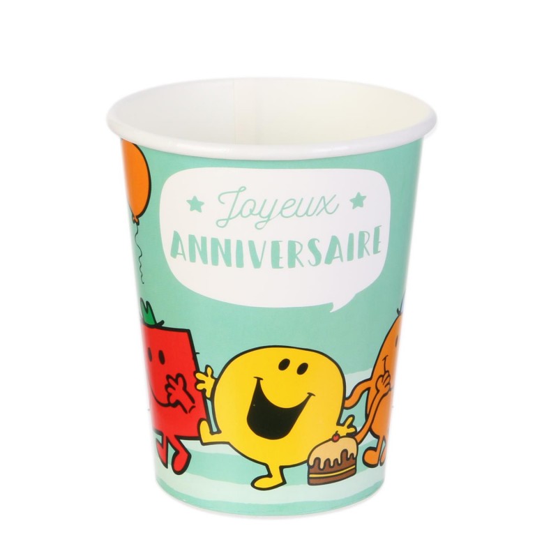 Gobelets Jetables Anniversaire Monsieur Madame Coti Jouets Specialiste Gouter D Anniversaire Enfant A Dijon