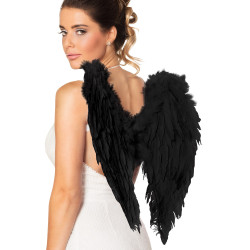 Ailes d'Ange Plumes Noires Petit Modèle