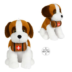 Peluche Saint Bernard Assis 40cm