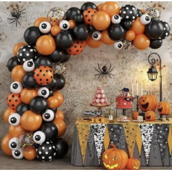 Kit Arche à Ballons Halloween Oeil 115 Pièces