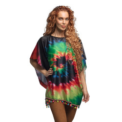 Poncho Femme Hippie Heaven, Taille Unique