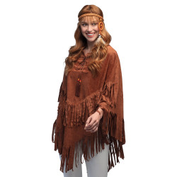 Poncho Femme Hippie, Taille Unique