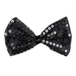 Noeud Papillon Paillette Sequin Noir