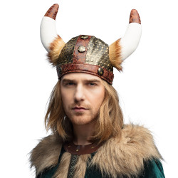 Casque Tissu de Viking Avec Cornes Harald