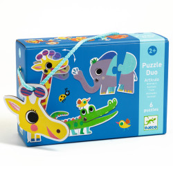 Puzzle Duo Articulo Animaux ! - Djeco