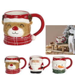 Mug de Noël Céramique Relief Assortis