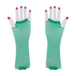 Gants Longs Résille Vert