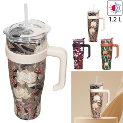 Mug de Transport Isotherme Miami Winter Flower 1,2L