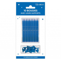 Bougies Paillettées Bleu...