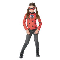 Tee Shirt et Masque Lady Bug, Taille 05-08 Ans