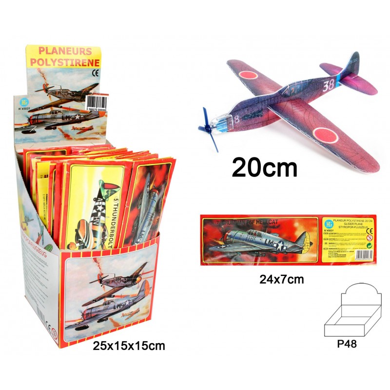 Avion Planneur Styro-Coti Jouets grossiste en jouets de kermesse