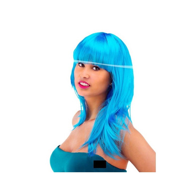 perruque bleu turquoise