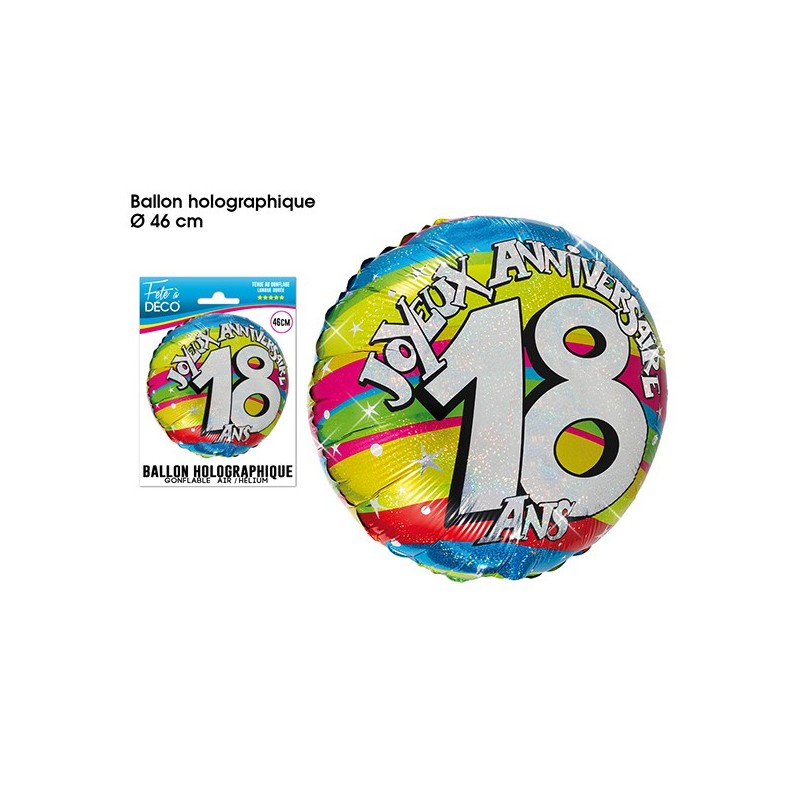 Ballon Helium Joyeux Anniversaire 18 Ans Coti Jouets Specialiste A Dijon En Articles De Fetes Pour Anniversaire