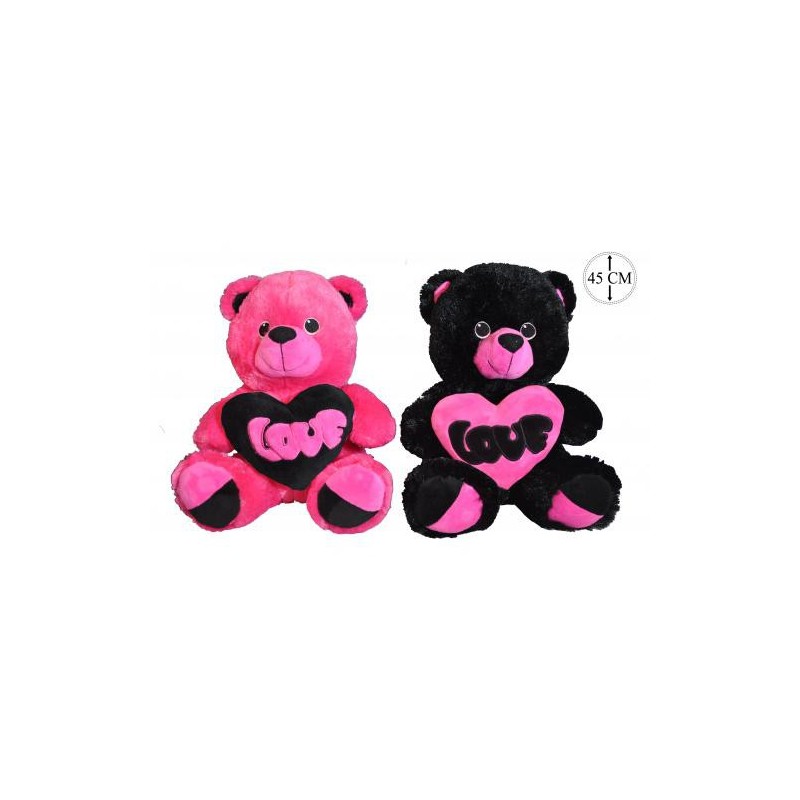 peluche ours rose